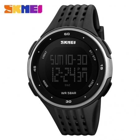 часы SKMEI 1219 SILVER чёрные с серебром