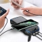 PowerBank i26W Solar,c фонариком и беспроводной зарядкой, 26800 (20500 mAh), чёрный с синим. 0