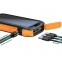 PowerBank F33W, 33500 (21500 mAh), solar, с зарядкой беспроводной, черно-оранжевый. 2