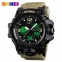 часы SKMEI 1155 B чёрные с бежевым ремешком 0