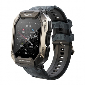 Часы C 20 Smart Watch Bluetooth, чёрно серый камуфляж.