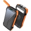 PowerBank F33W, 33500 (21500 mAh), solar, с зарядкой беспроводной, черно-оранжевый.